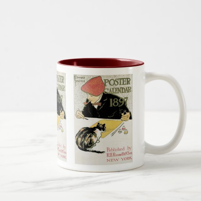 Caneca De Café Em Dois Tons Poster Calendar 1897 (Direita)