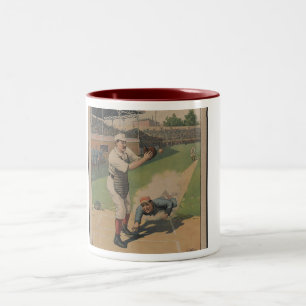 Caneca De Café Em Dois Tons Poster de beisebol