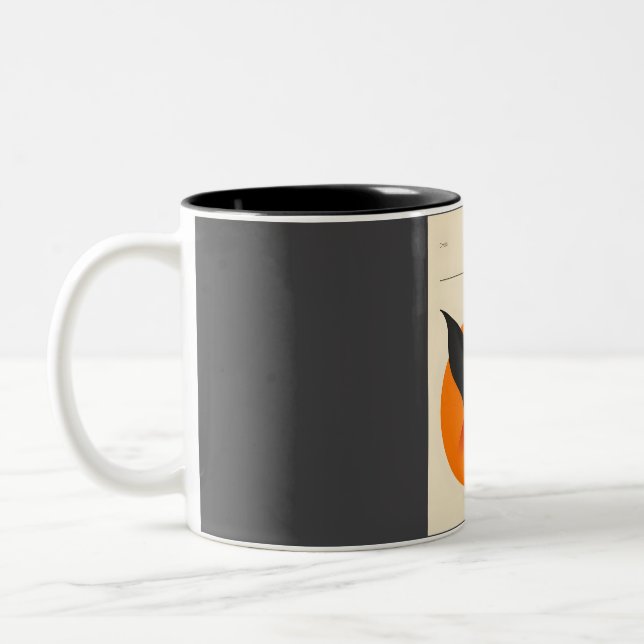 Caneca De Café Em Dois Tons Poster de Criptozoologia Criptozoológica com Visit (Esquerda)