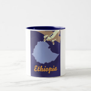 Caneca De Café Em Dois Tons Poster de viagens da Etiópia
