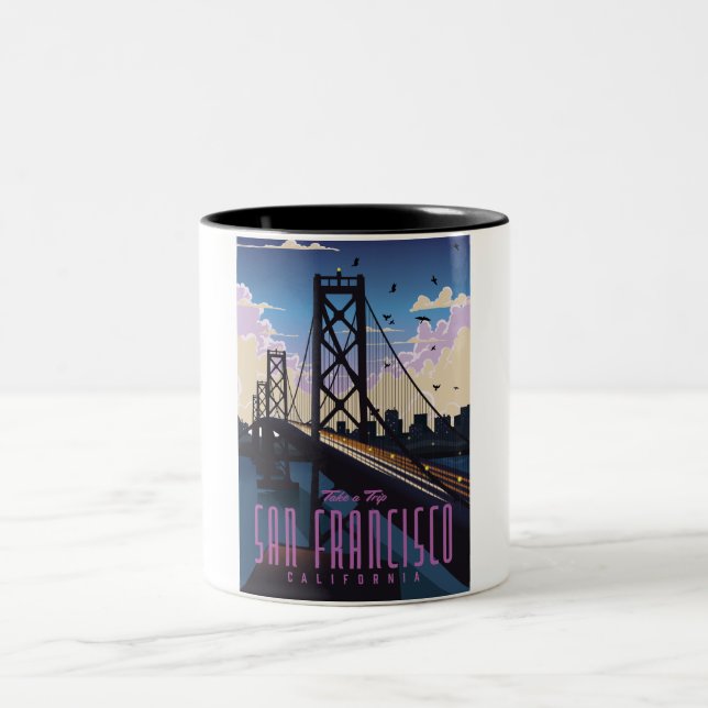 Caneca De Café Em Dois Tons Poster de viagens de São Francisco (Centro)