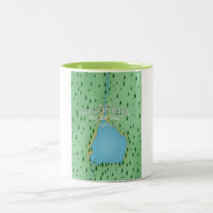 Caneca De Café Em Dois Tons Poster de viagens do distrito do lago Buttermere,