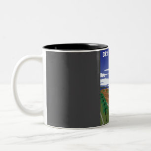 Caneca De Café Em Dois Tons Poster de viagens do Parque Nacional de Tortugas S