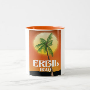 Caneca De Café Em Dois Tons Poster de viagens Erbil Iraq