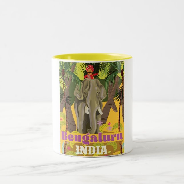 Caneca De Café Em Dois Tons Poster de viagens indiano Bengaluru (Centro)