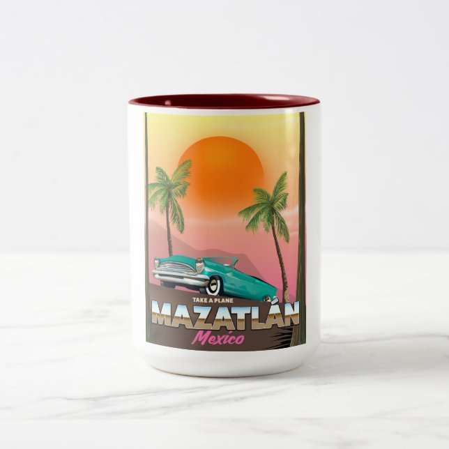 Caneca De Café Em Dois Tons Poster de viagens Mazatlán México (Centro)