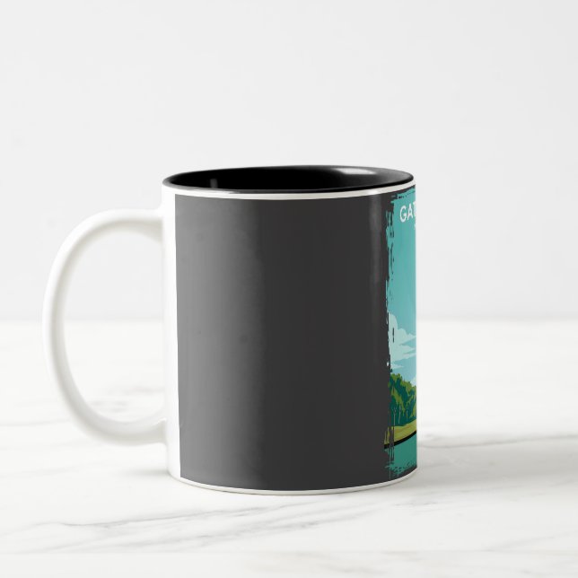 Caneca De Café Em Dois Tons Poster de viagens Nacional do Gateway Arch (Esquerda)