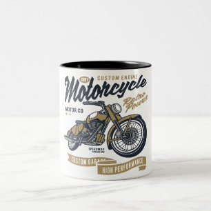 Caneca De Café Em Dois Tons potência retrorreflectora do motociclo