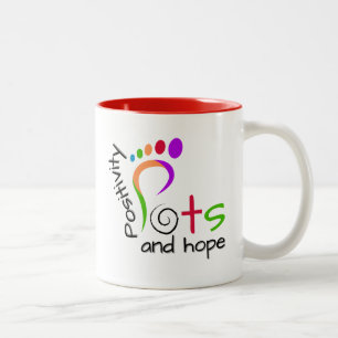 Caneca De Café Em Dois Tons POTES - Positividade e Esperança