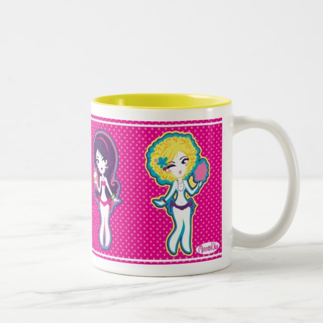 Caneca De Café Em Dois Tons Poucas meninas dos doces (Direita)