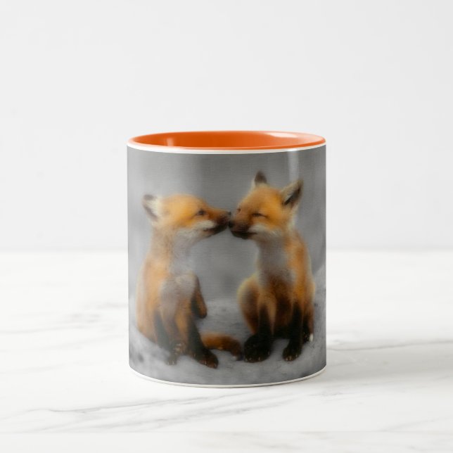 Caneca De Café Em Dois Tons Pouco amor do Fox (Centro)