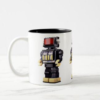 Caneca De Café Em Dois Tons Pouco robô x3