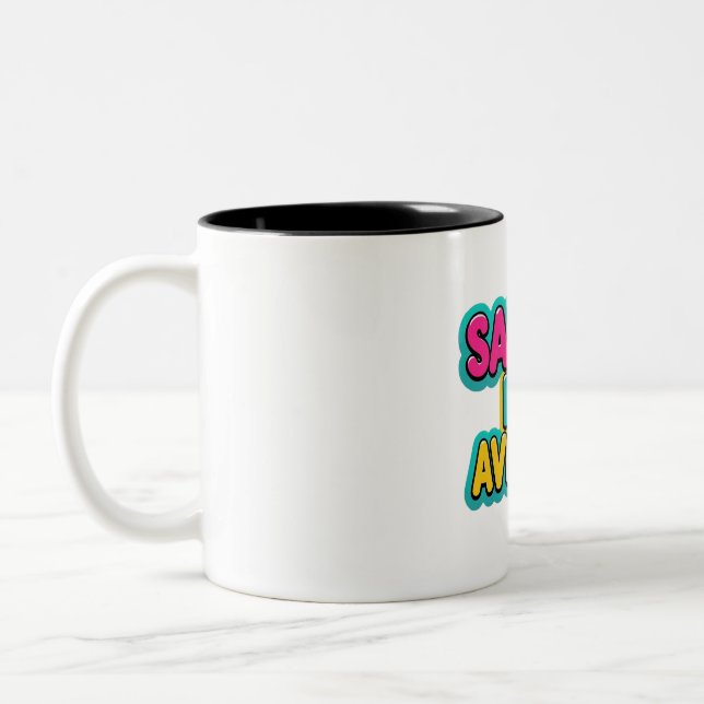 CANECA DE CAFÉ EM DOIS TONS POUPAR NÃO MUG MÉDIO (Esquerda)