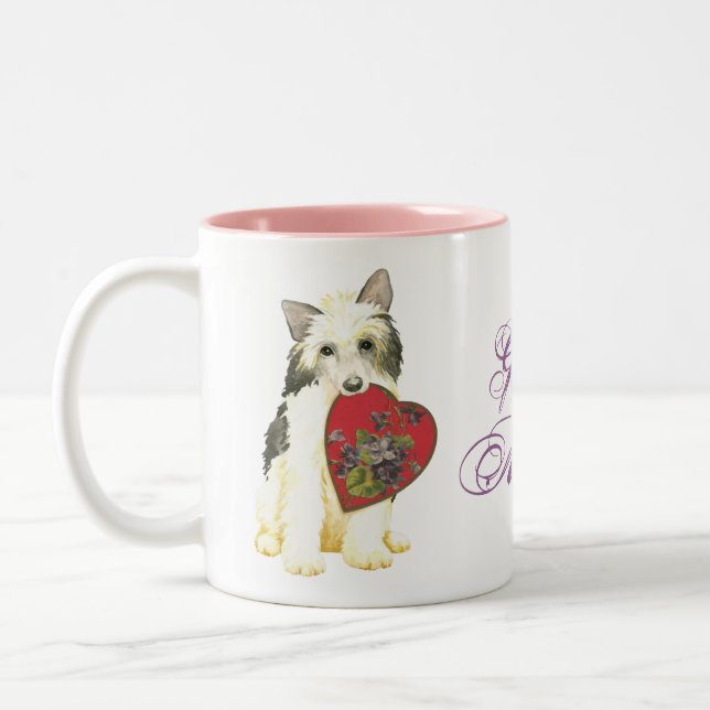Caneca De Café Em Dois Tons Powderpuff Heart Mãe (Esquerda)