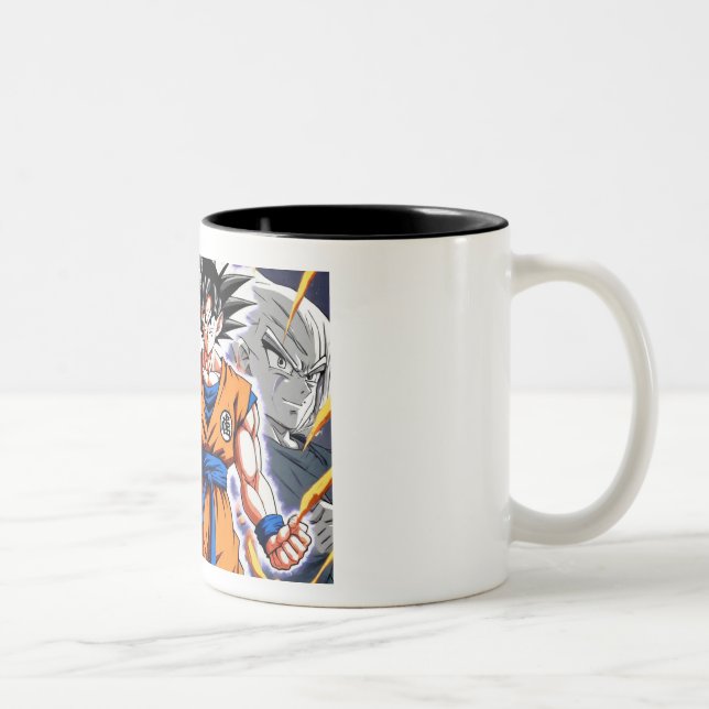 Caneca De Café Em Dois Tons Power Brew: A Mug de Café Saiyan Goku (Direita)