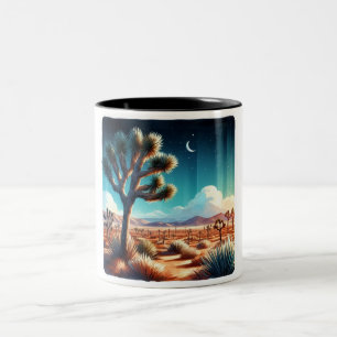 Caneca De Café Em Dois Tons Praça do Deserto da Califórnia no Parque Nacional