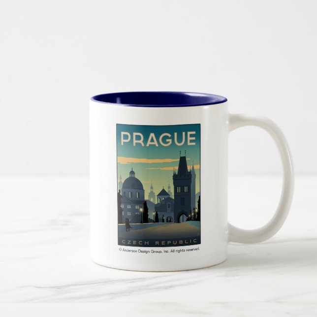 Caneca De Café Em Dois Tons Praga, República Checa (Direita)
