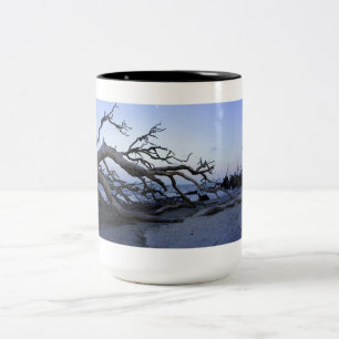Caneca De Café Em Dois Tons Praia da madeira lançada costa