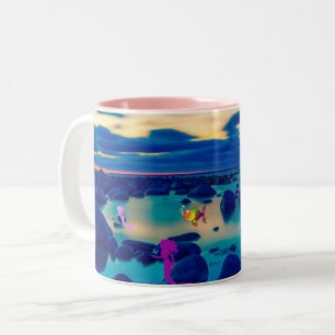 Caneca De Café Em Dois Tons Praia da sereia