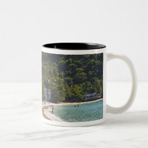 Caneca De Café Em Dois Tons Praia de Cane Garden Bay, Ilha de Tortola