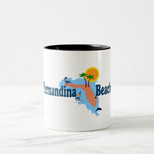 Caneca De Café Em Dois Tons Praia de Fernandina