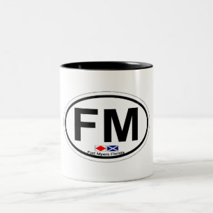 Caneca De Café Em Dois Tons Praia de Fort Myers