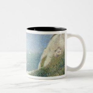 Caneca De Café Em Dois Tons Praia de Georges Pierre Seurat   em Bas Butin,