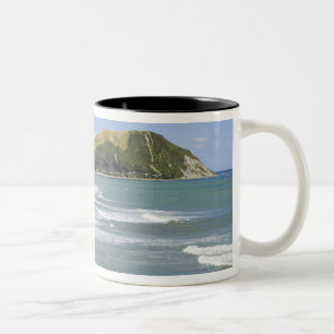 Caneca De Café Em Dois Tons Praia de Makorori perto de Gisborne, Eastland, Nov