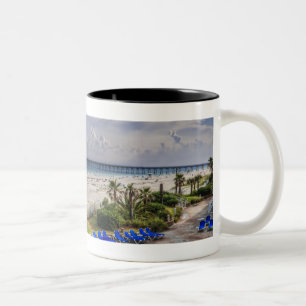Caneca De Café Em Dois Tons Praia de Pensacola
