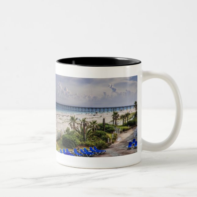 Caneca De Café Em Dois Tons Praia de Pensacola (Direita)