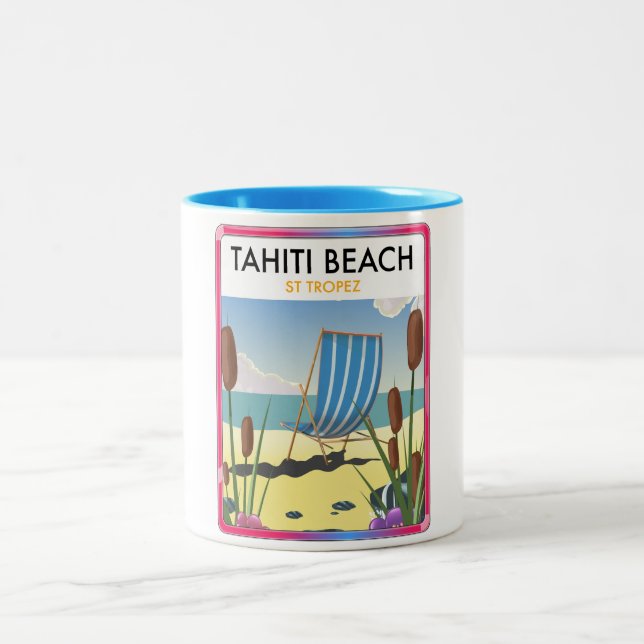 Caneca De Café Em Dois Tons praia de Tahiti st tropez (Centro)