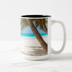 Caneca De Café Em Dois Tons Praia Tropical do Paraíso