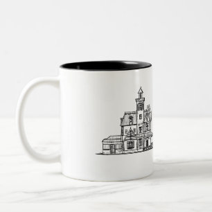 Caneca De Café Em Dois Tons Prática Magic House Mug