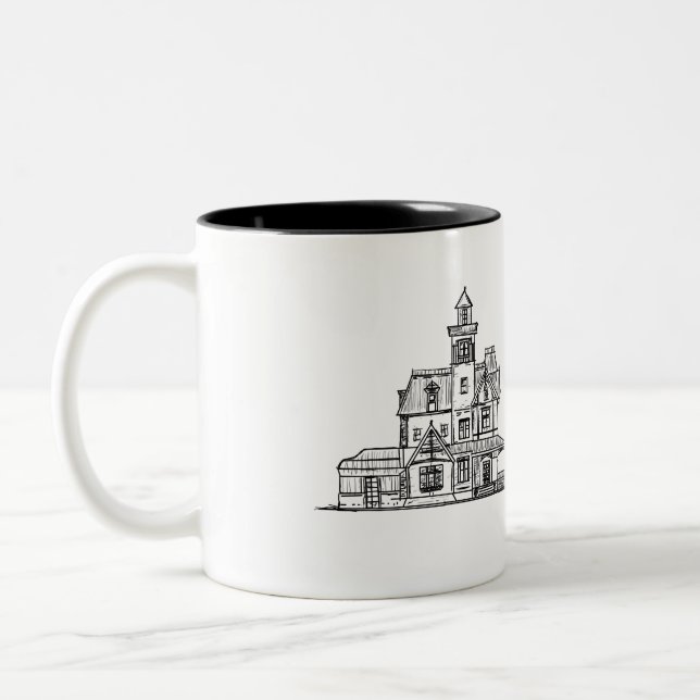 Caneca De Café Em Dois Tons Prática Magic House Mug (Esquerda)