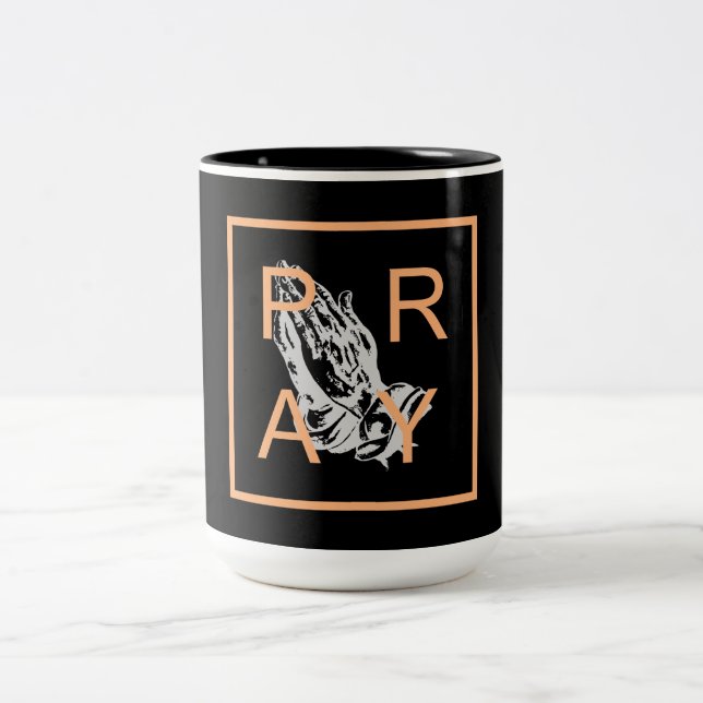 CANECA DE CAFÉ EM DOIS TONS PRAY (Centro)