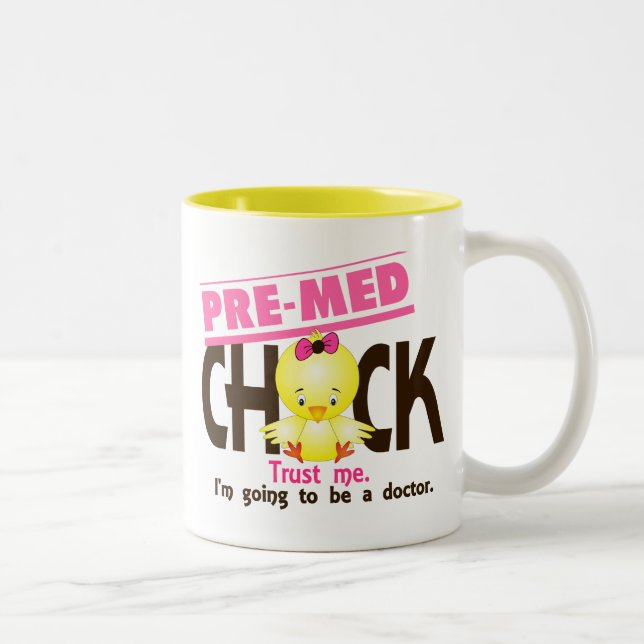 Caneca De Café Em Dois Tons Pre-MED pintinho 3 (Direita)