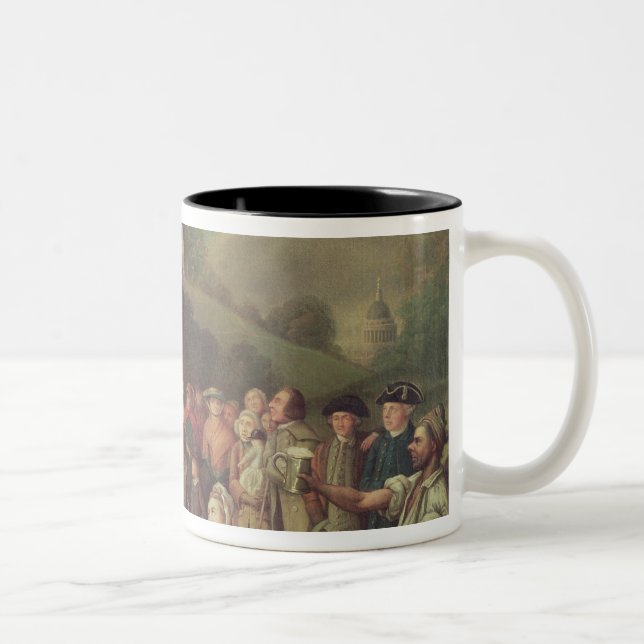 Caneca De Café Em Dois Tons Preaching de George Whitefield (Direita)