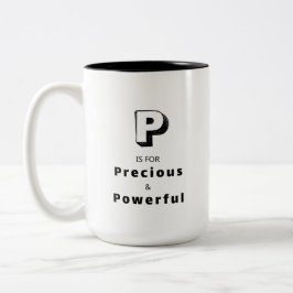 Caneca De Café Em Dois Tons Precioso e Poderoso P - Luxo Personalizado