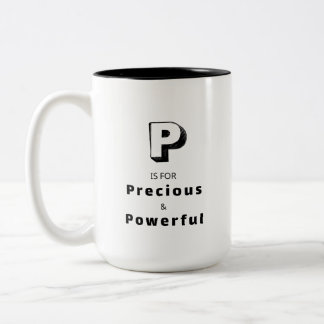 Caneca De Café Em Dois Tons Precioso e Poderoso P - Luxo Personalizado