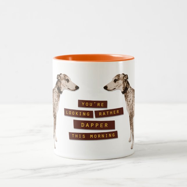 Caneca De Café Em Dois Tons Preferencialmente Whippet Dapper (Centro)