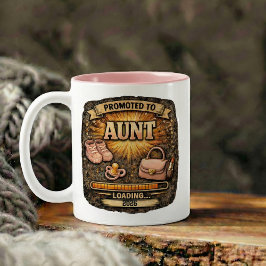 Caneca De Café Em Dois Tons Pregnancy Announcement Gift for Aunt