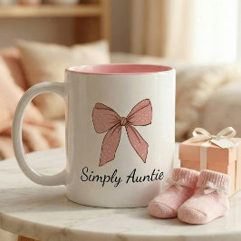 Caneca De Café Em Dois Tons Pregnancy Announcement Gift For Aunt Bow