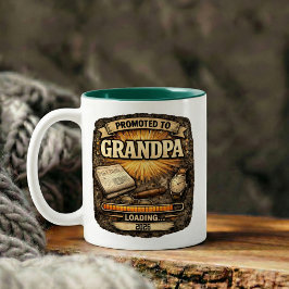 Caneca De Café Em Dois Tons Pregnancy Announcement Gift for Grandpa