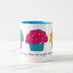 Caneca De Café Em Dois Tons Préguas de Cupcake giro