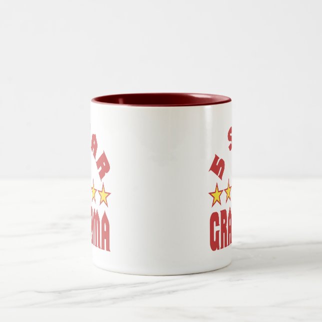 Caneca De Café Em Dois Tons Premie Vovó com 5 Estrelas (Centro)