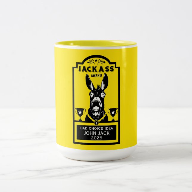 Caneca De Café Em Dois Tons Prêmio de Jackass (Centro)