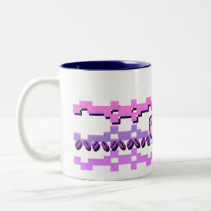 Caneca De Café Em Dois Tons Preparação ilha justa cor-de-rosa do feijão de