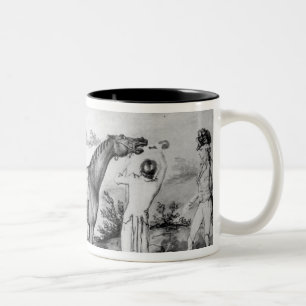 Caneca De Café Em Dois Tons Preparação para uma raça