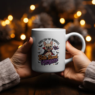 Caneca De Café Em Dois Tons Presas Para as Memórias Camiseta Frenchie Hallow