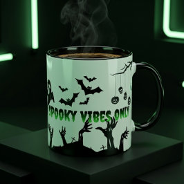 Caneca De Café Em Dois Tons Presente Assustador de Halloween Personalizado par